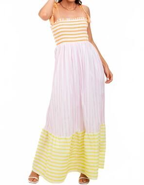 NEW IN FEBRUARY sherbert maxi dress in multi